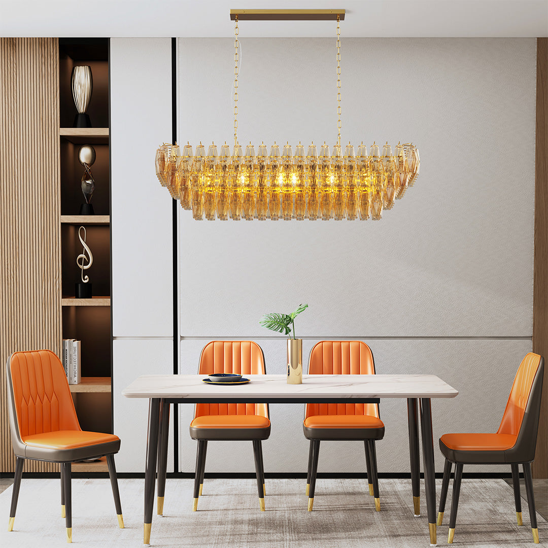 Glass Pendant Chandelier American Luxury Multi-head Ceiling Lights