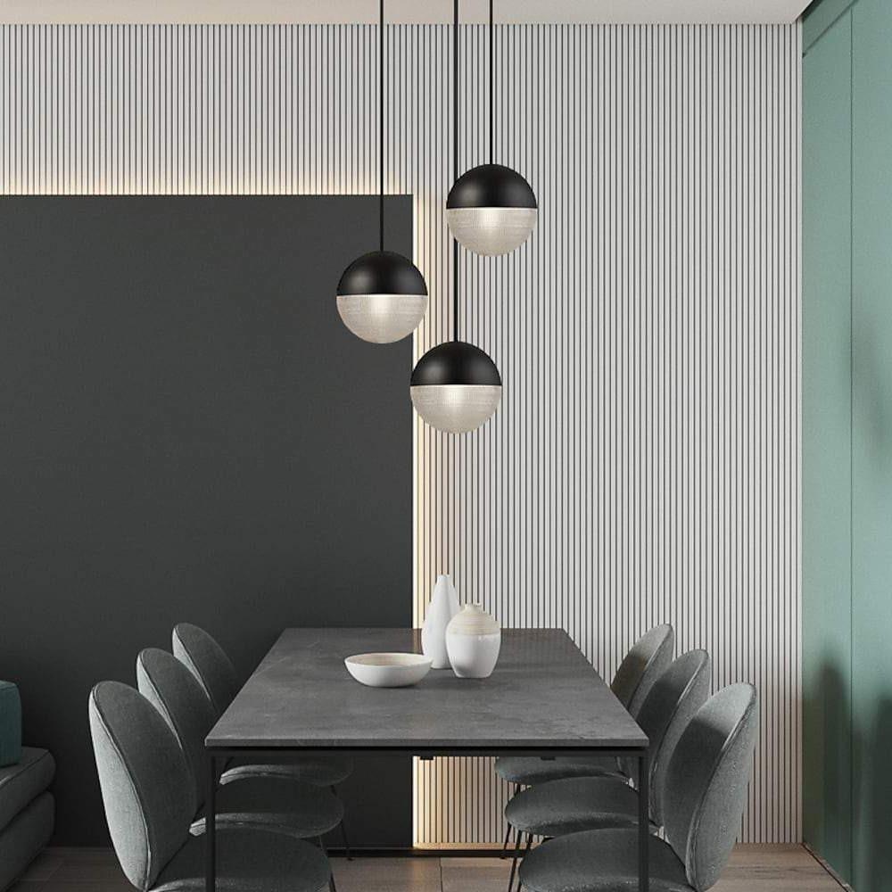 Round Ball Electroplated Glass Metal LED Nordic Pendant Lighting