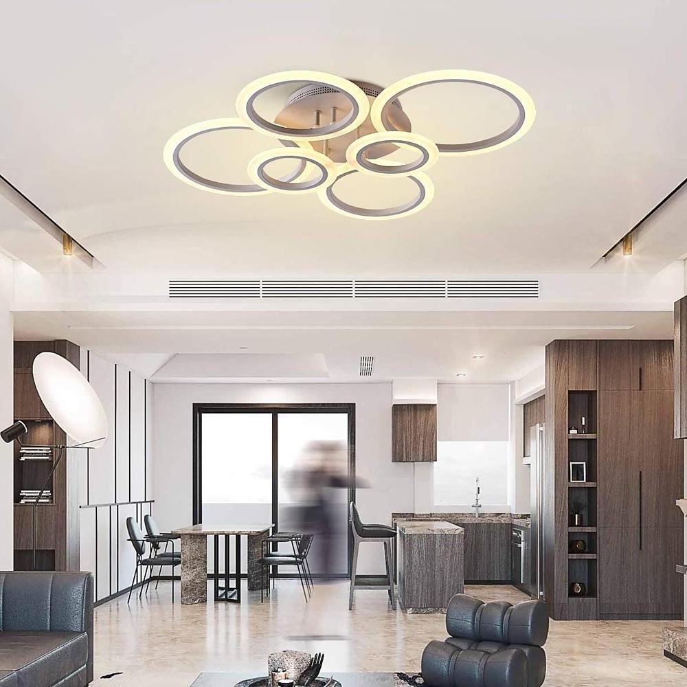 Circles Aluminum Acrylic Flush Mount Lighting LED Ceiling Lights
