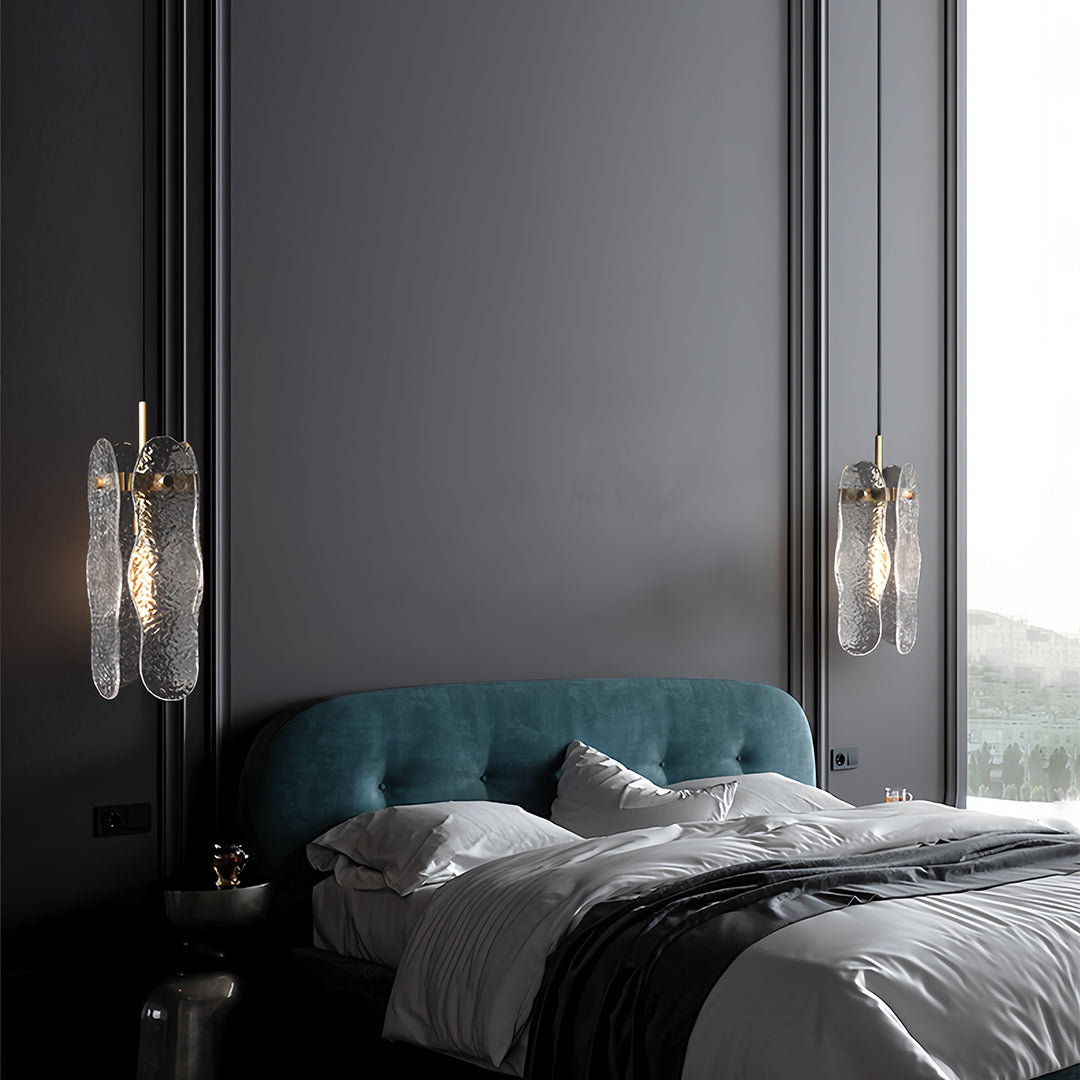 Brass Glass Pendant Light Luxury Adjustable Art Ceiling Lights