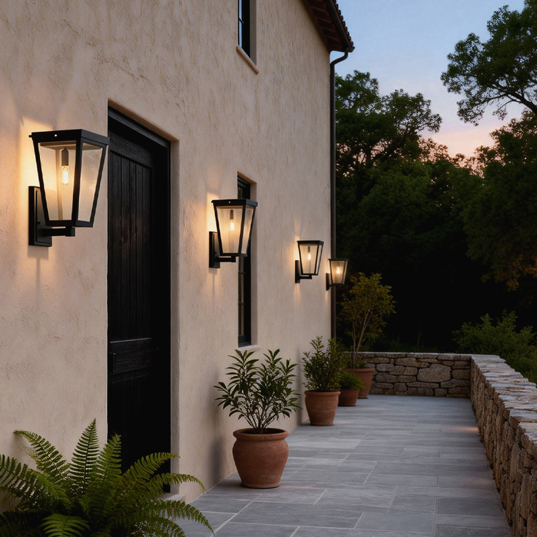 Outdoor Wall Light Rectangle Waterproof LED Dual-Power Light