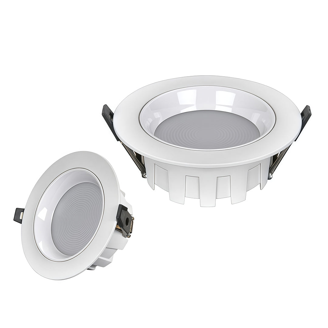 LED Recessed Downlight Flush Mount Anti-Glare White Acrylic Light