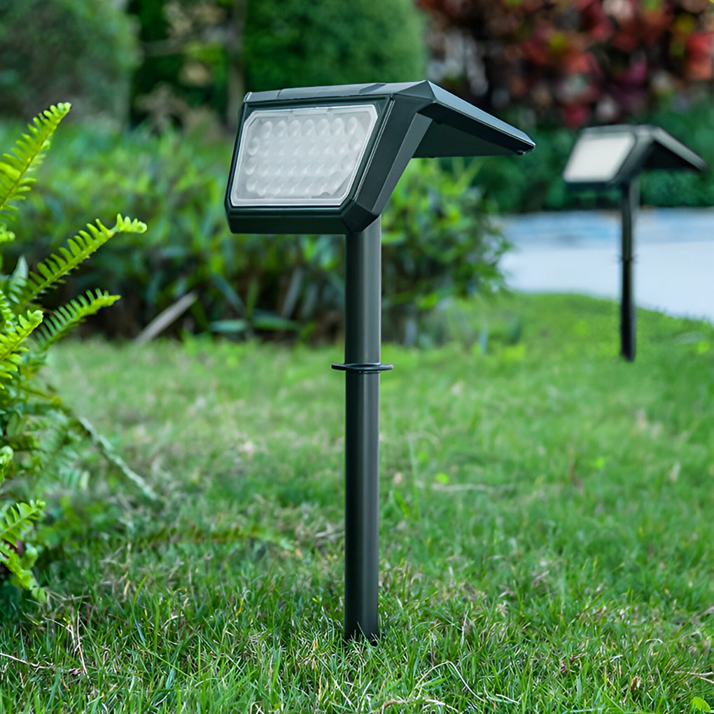Solar Path Lights Outdoor Modern LED Black Lawn Lamp