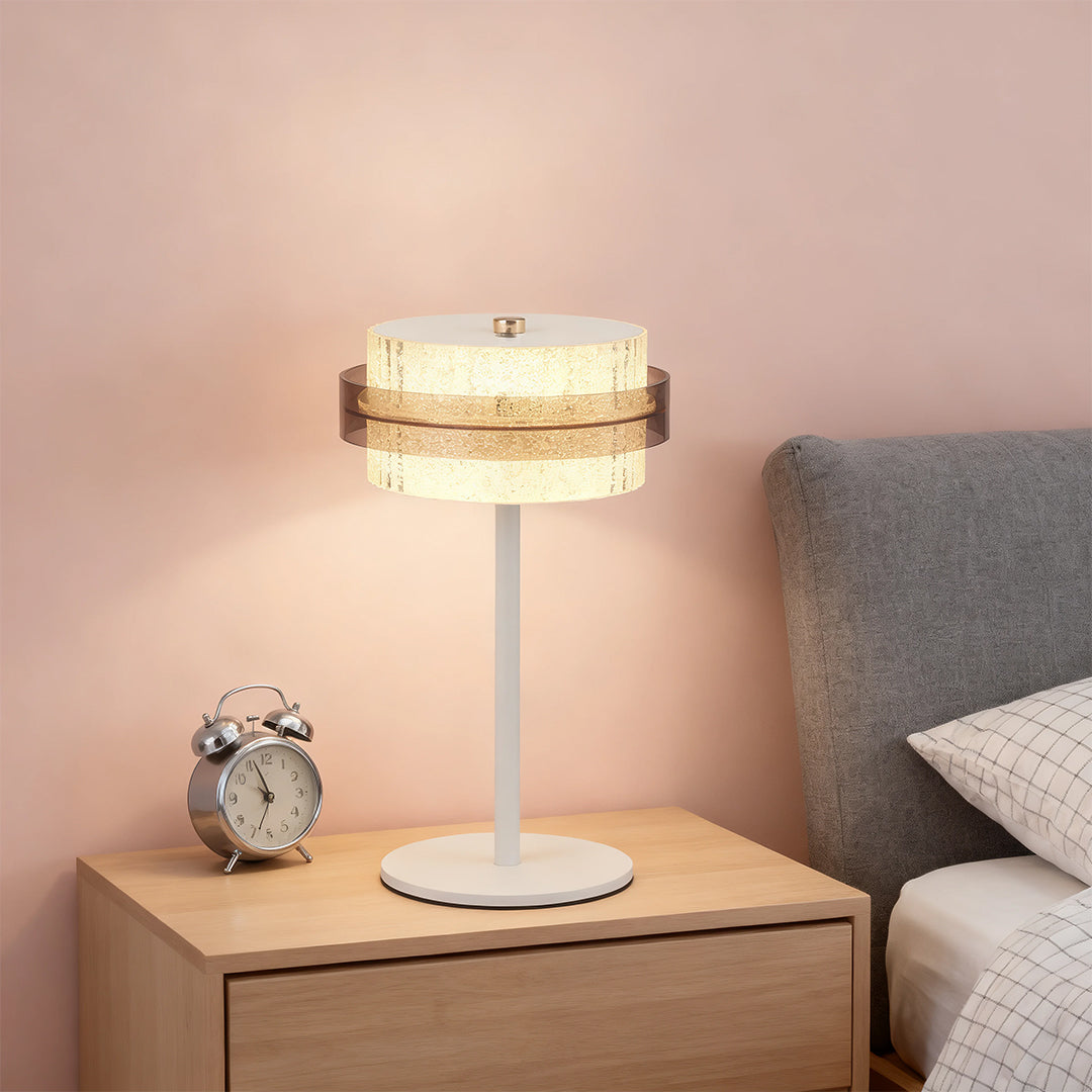 Vintage Metal Table Lamp Atmosphere Iron Frame Ps Lampshade Light