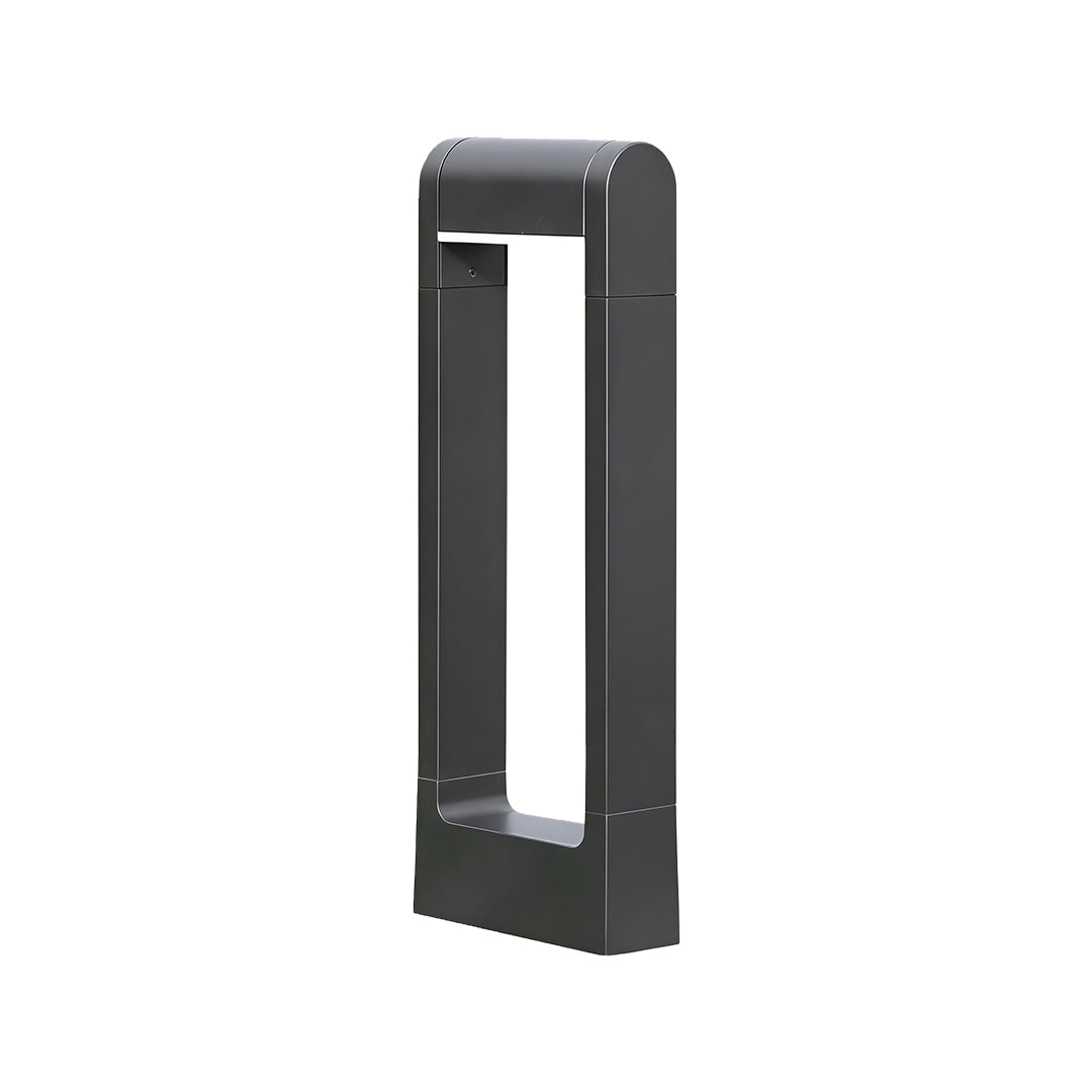 Pathway Bollard Lights Minimalist Black Square Outdoor Light