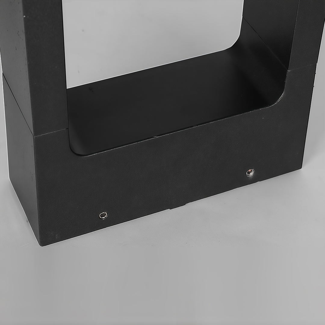 Pathway Bollard Lights Minimalist Black Square Outdoor Light