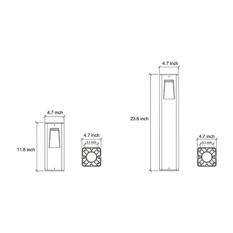 Pathway Bollard Lights Aluminum Alloy Outdoor Light