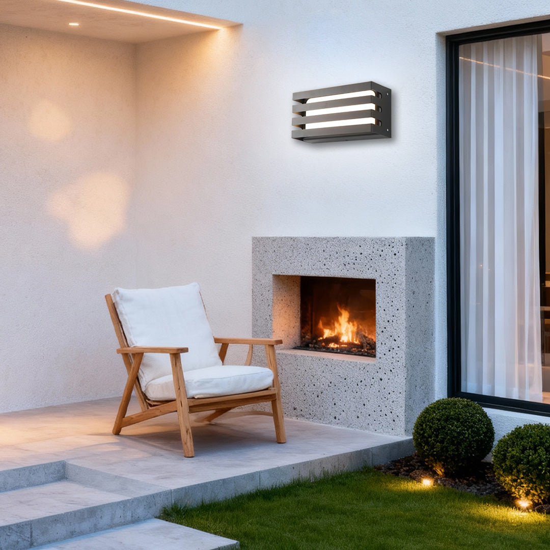 Outdoor Wall Lights LED Waterproof Black Courtyard Light