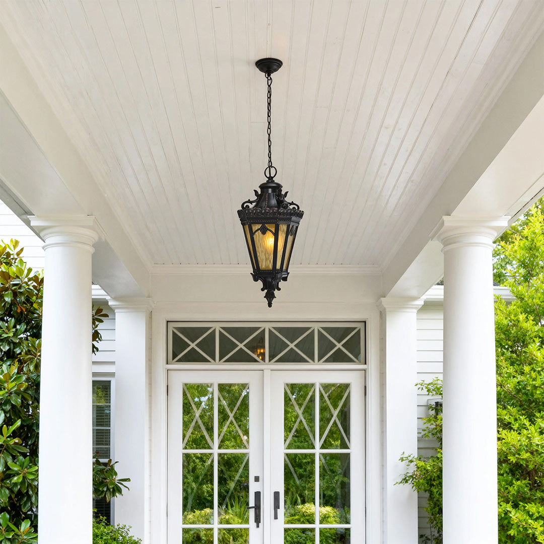 Pendant Lights Outdoor Black Aluminum Waterproof Ceiling Lights