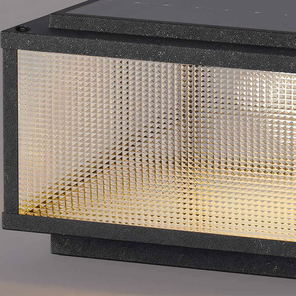 Outdoor Pillar Light Fixtures Cast Aluminum Square Waterproof