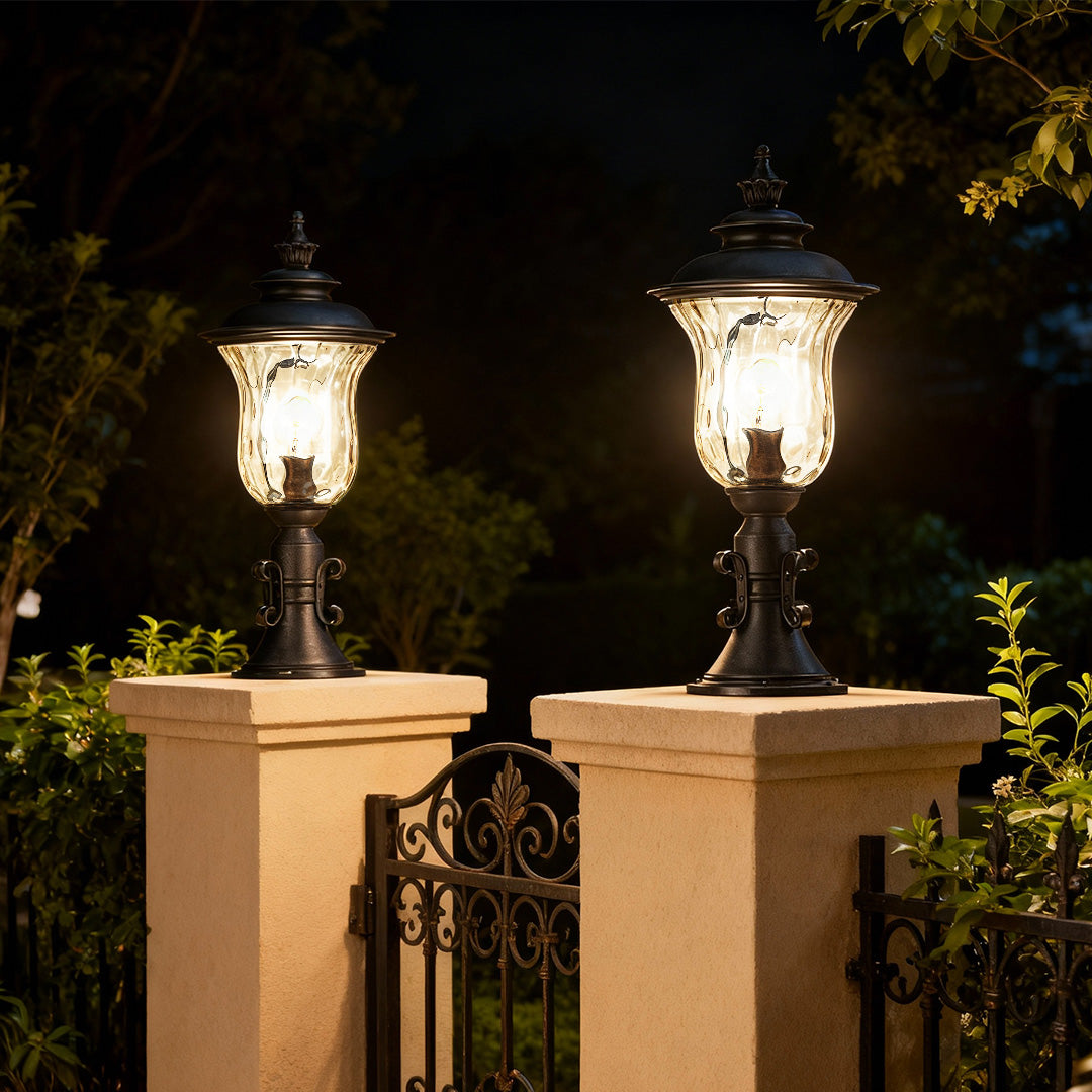 Pillar Gate Lights Outdoor Waterproof European Style Classic Lamp