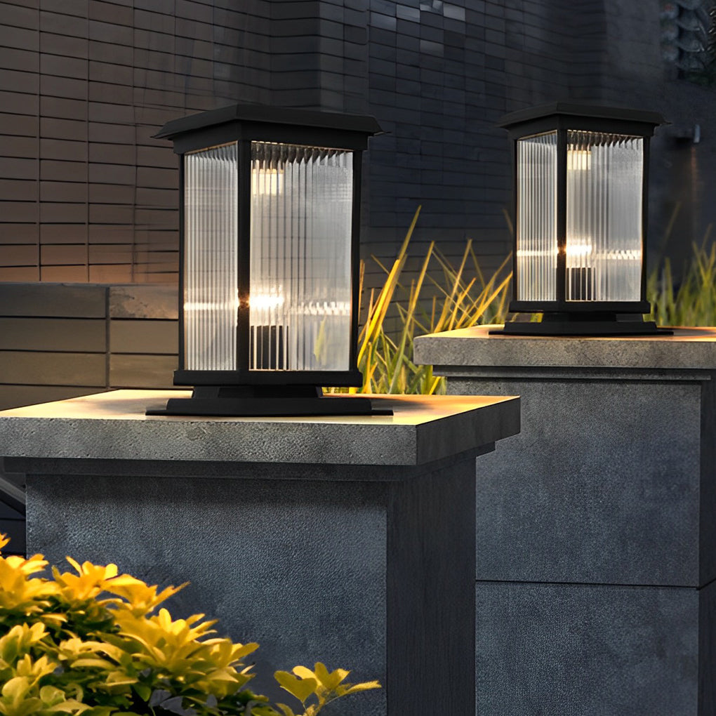 Pillar Solar Light Dual Power Supply Vintage LED Waterproof Light