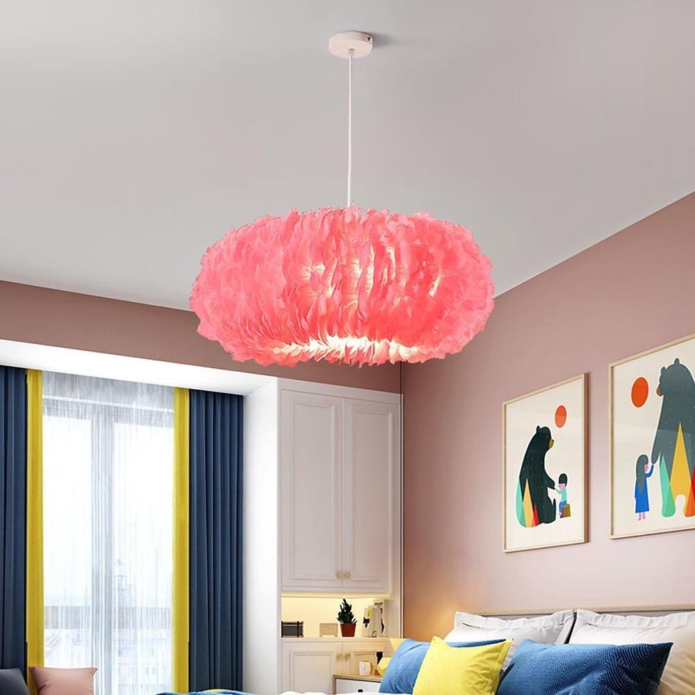 Fluffy Hanging Light Fairy Tale Theme Artistic Ceiling Light