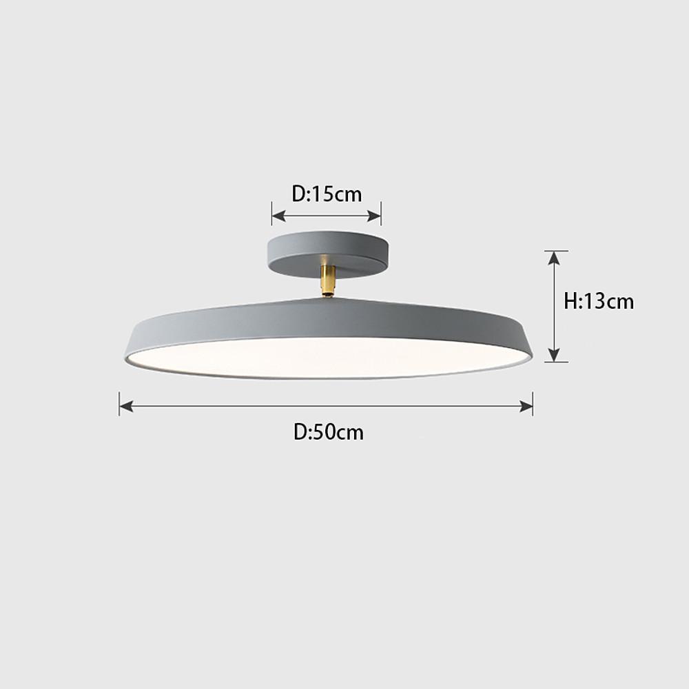 Adjustable Circular LED Nordic Ceiling Lights Semi-Flush Mount Lighting