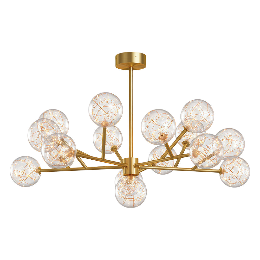Modern Glass Globe Chandelier Full Sky Star Ceiling Light