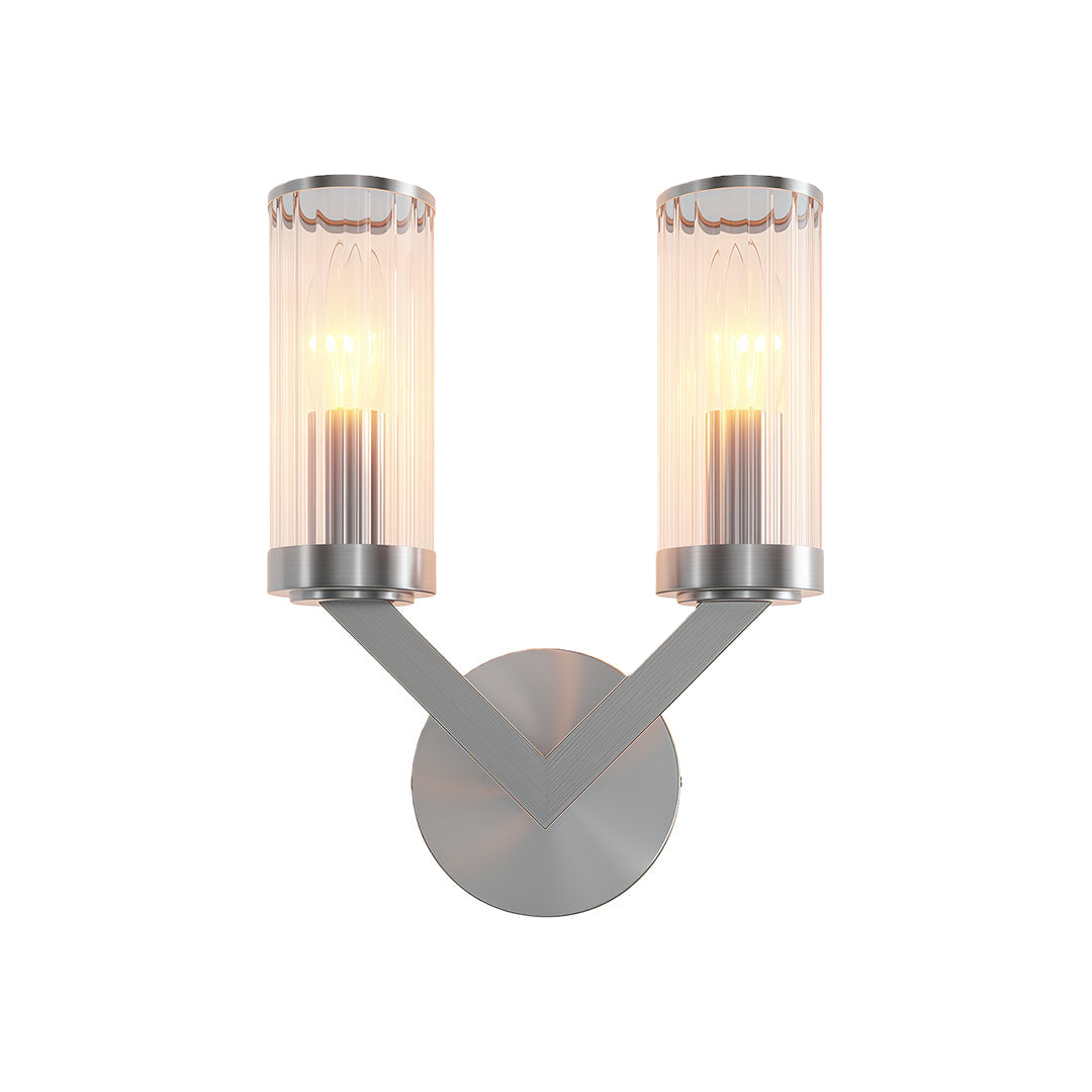 Double Sconce Wall Light Nordic Glass Pure Copper Lamp