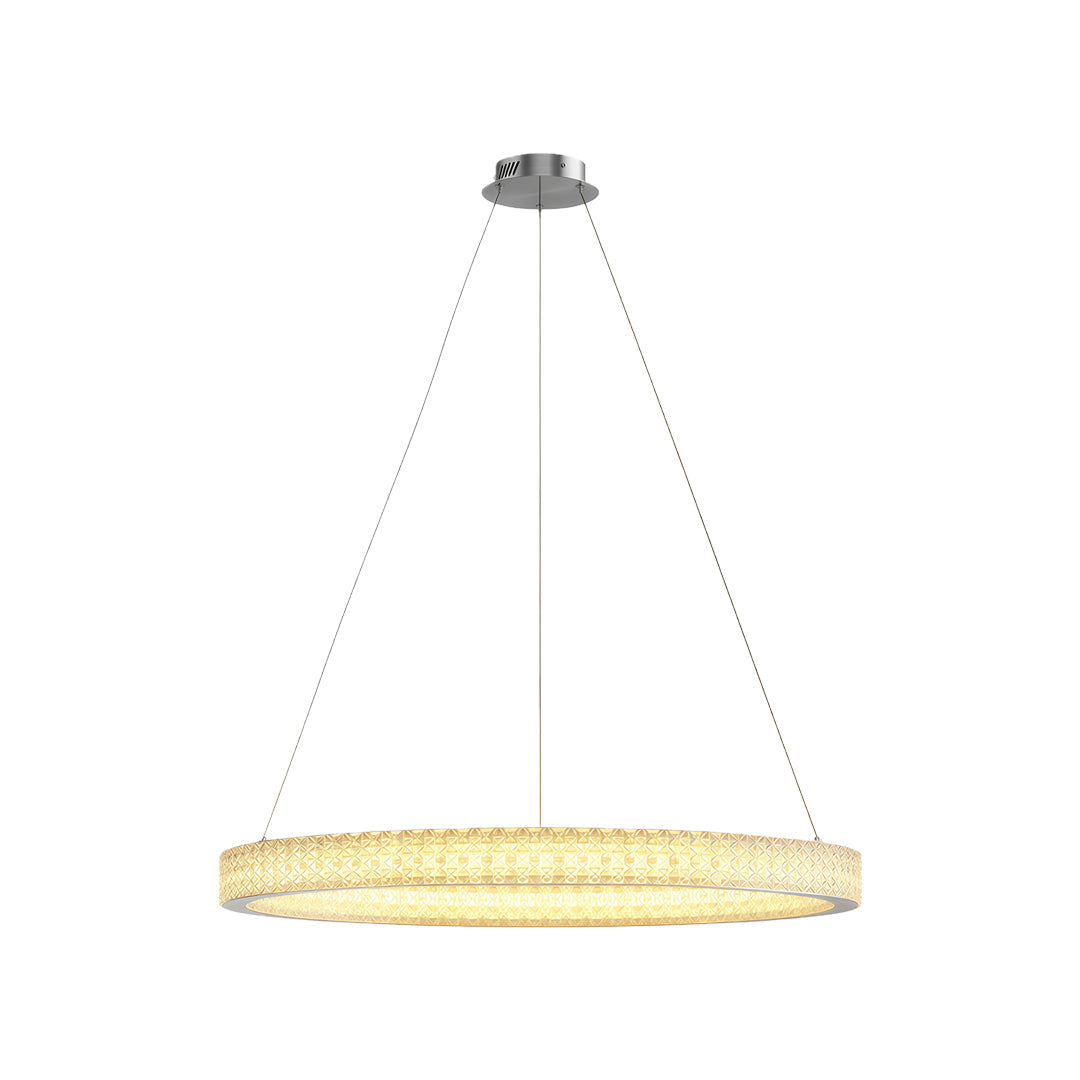 Circular Modern Chandelier Luxury Copper Ceiling Light