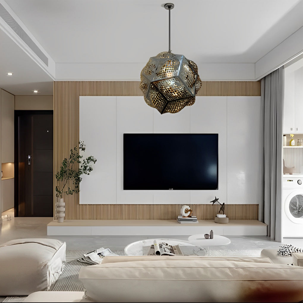 Polyhedron Pendant Light Modern Irregular Sphere Ceiling Light