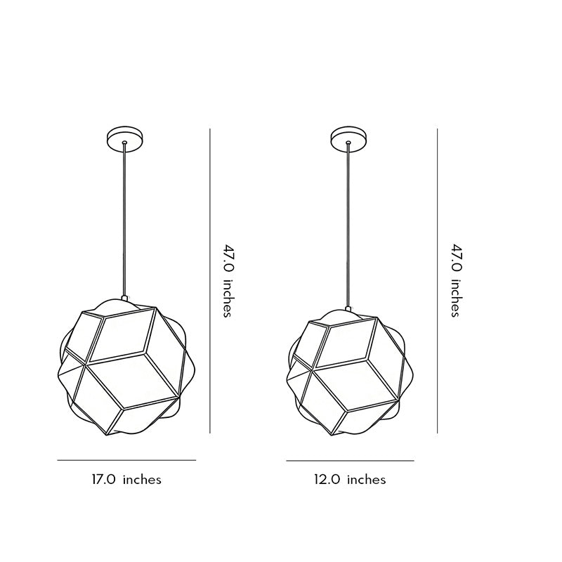 Polyhedron Pendant Light Modern Irregular Sphere Ceiling Light