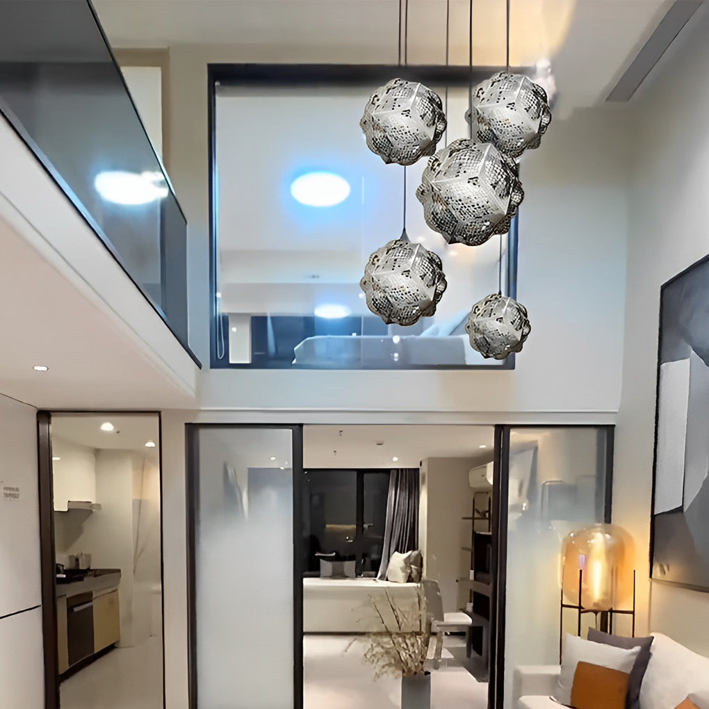 Polyhedron Pendant Light Modern Irregular Sphere Ceiling Light