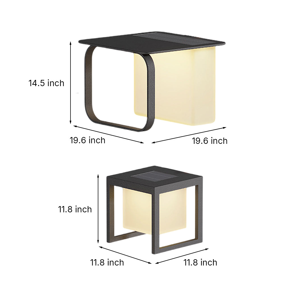 Multi-Functional Floor Lamps With Tables Solar-Powered