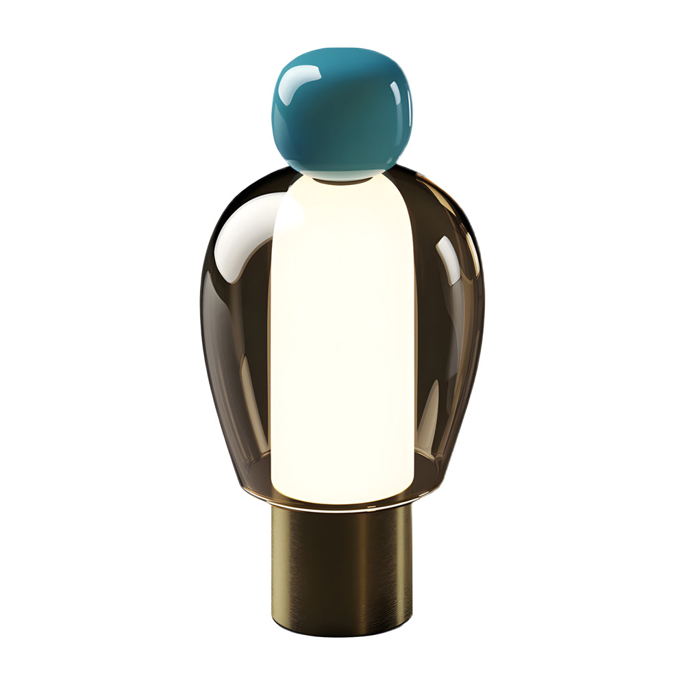 Portable Glass Table Light Human Shape LED Metal Lamp