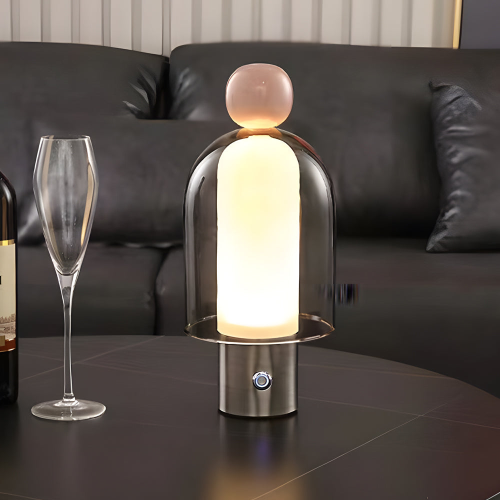 Portable Glass Table Light Human Shape LED Metal Lamp