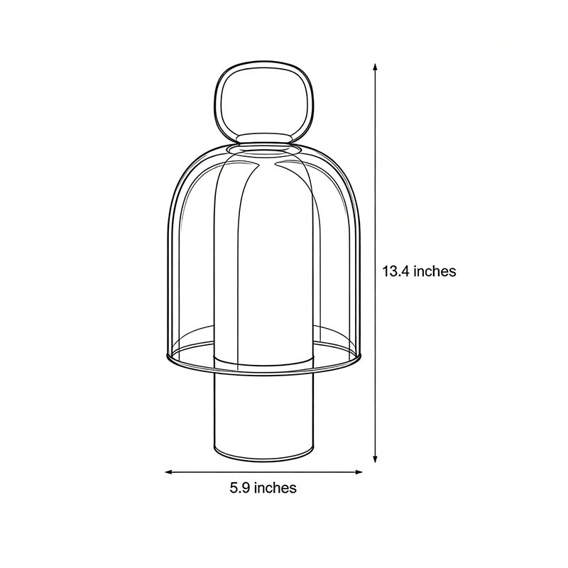 Portable Glass Table Light Human Shape LED Metal Lamp