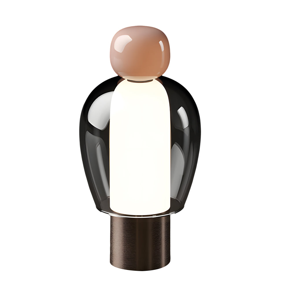 Portable Glass Table Light Human Shape LED Metal Lamp