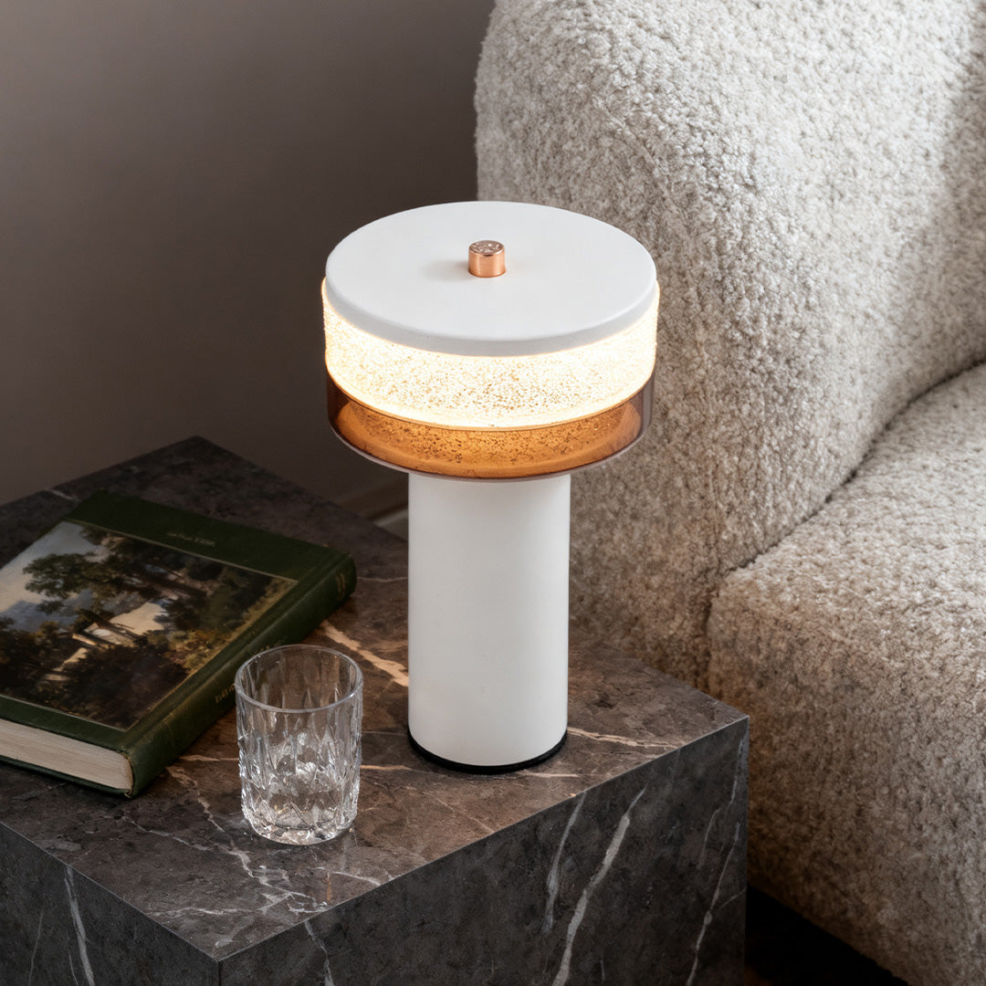 Cylindrical Table Lamp Stylish Nordic Sleek Decorative Iron Light
