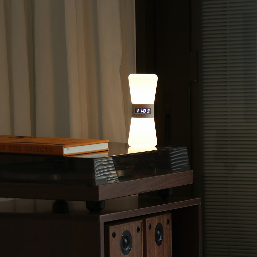 Small White Table Lamp Countdown Gravity Sensor Ambient Hourglass Lamp