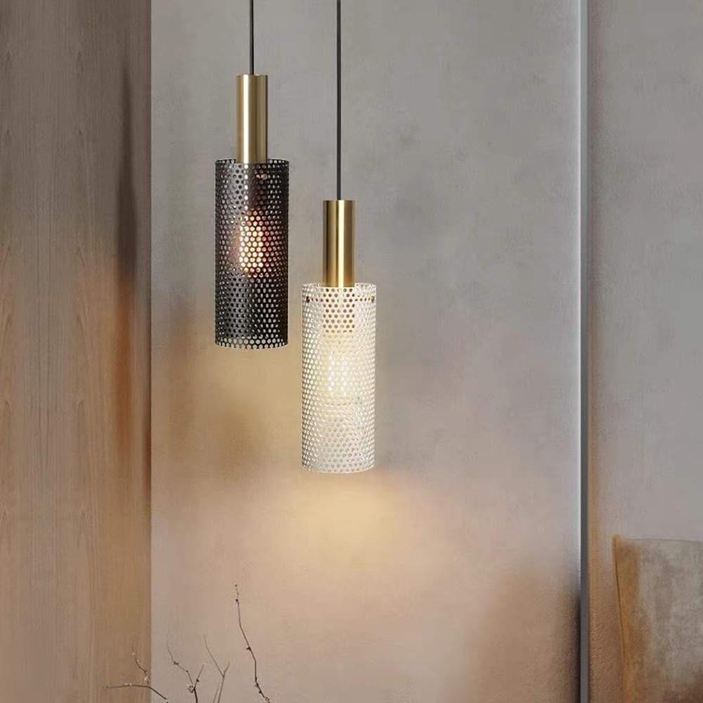 Cylinder Hanging Pendant Lights Metal Modern LED Ceiling Lights
