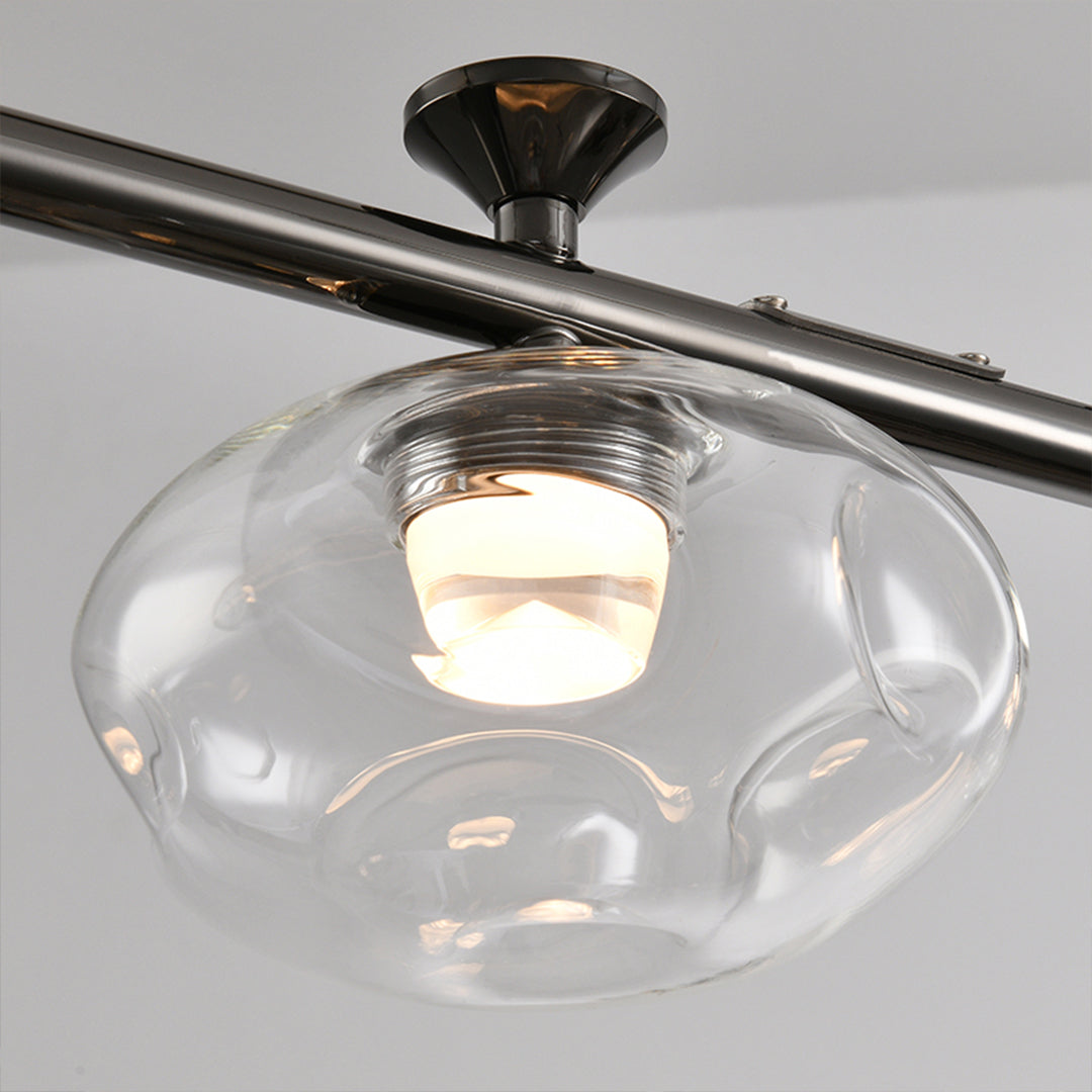 Linear Glass Chandelier Modern Minimalist