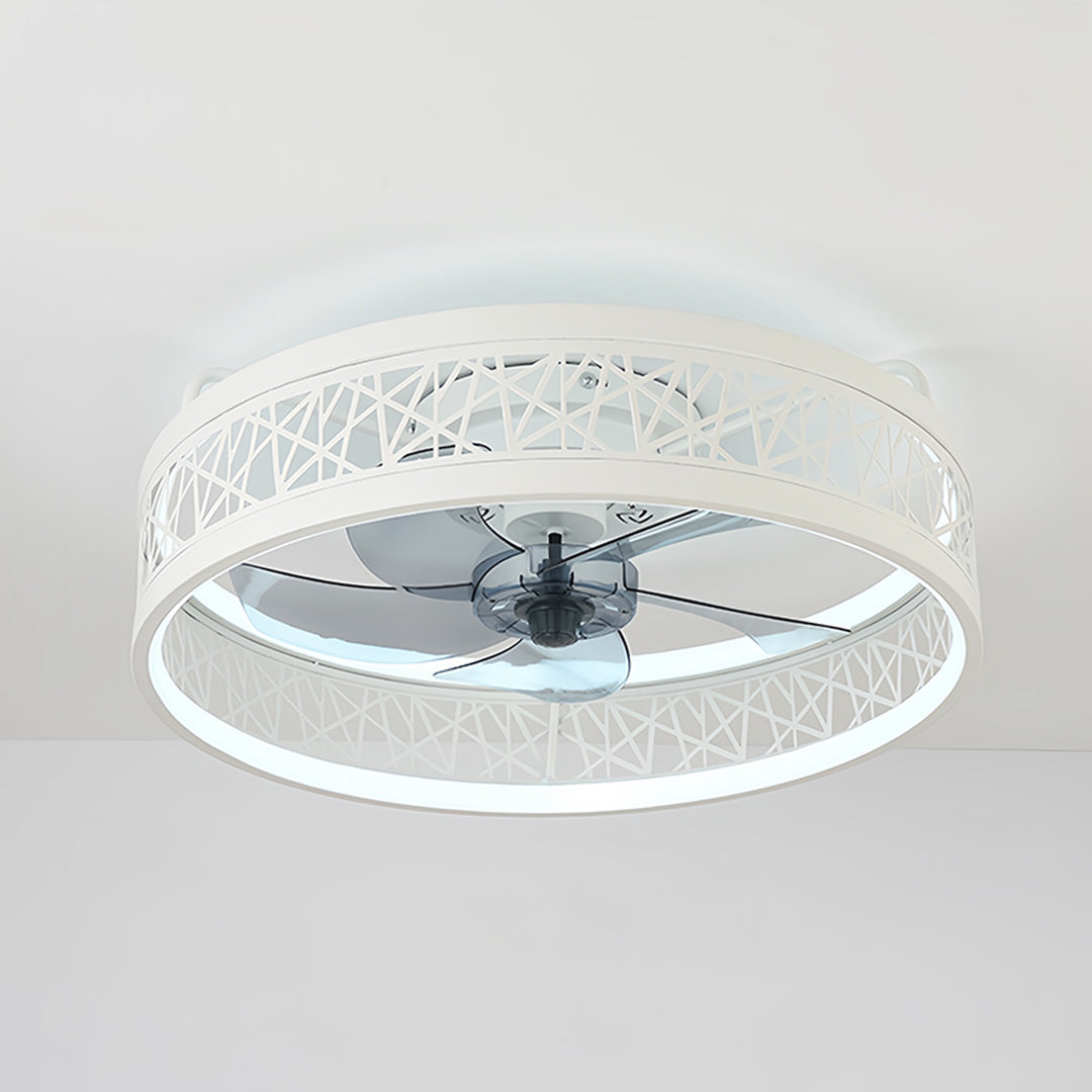 Round Ceiling Fan with Light Nordic Ultra Thin Integrated Fan Light