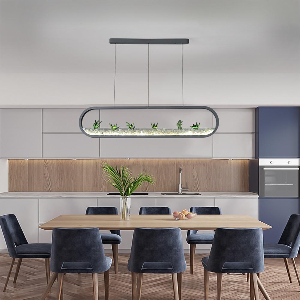 Rounded Corners Rectangular Modern Pendant Lights Ceiling Light