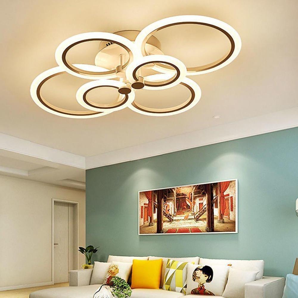 Circles Aluminum Acrylic Flush Mount Lighting LED Ceiling Lights