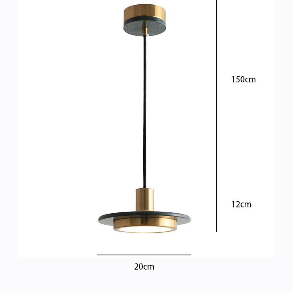 Double Circle Pendant Lighting Classic Metal Marble Ceiling Lights