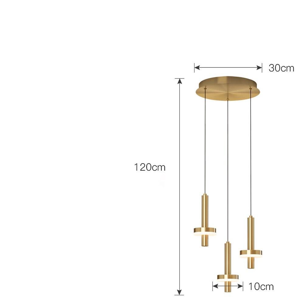 Circle Cylinder LED Gold Nordic Pendant Light Hanging Lamp