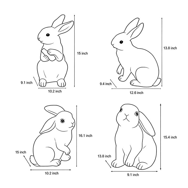 Rabbit Garden Light Modern Waterproof Fiberglass Light