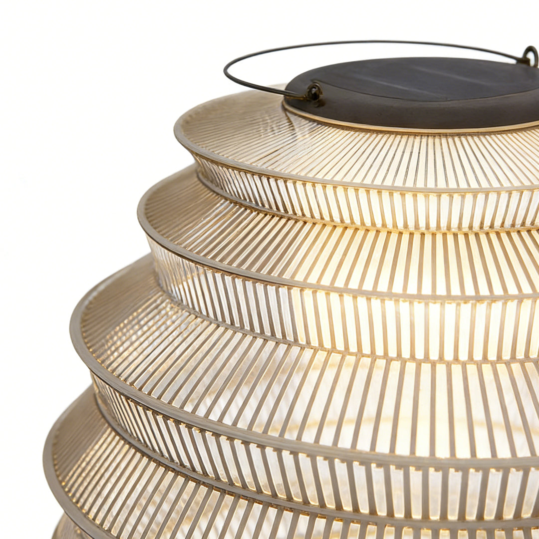 Rattan Outdoor Lantern Modern Waterproof LED Solar Light