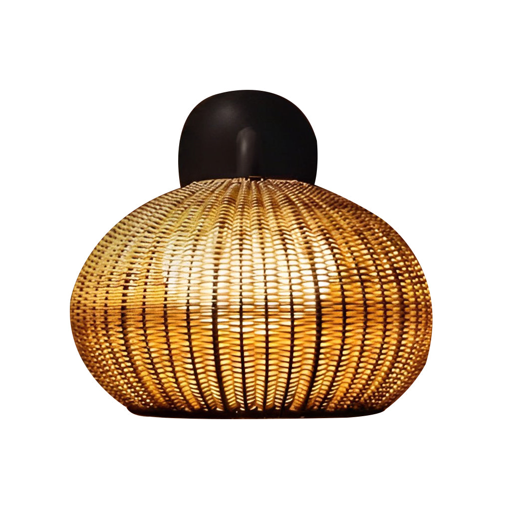 Rattan Outdoor Pendant Light Modern Waterproof Lights