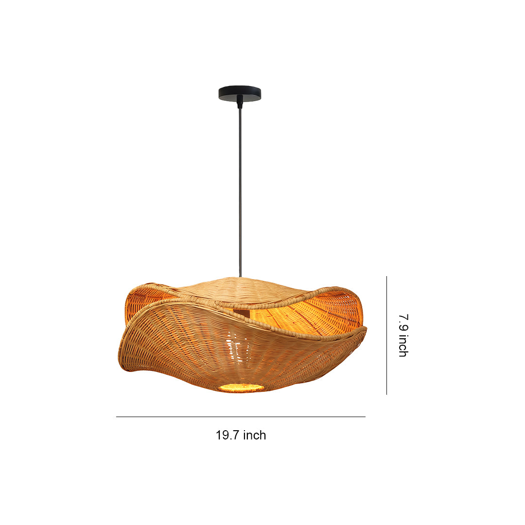Rattan Pendant Light Fixtures Wabi-Sabi Creative Ceiling Light