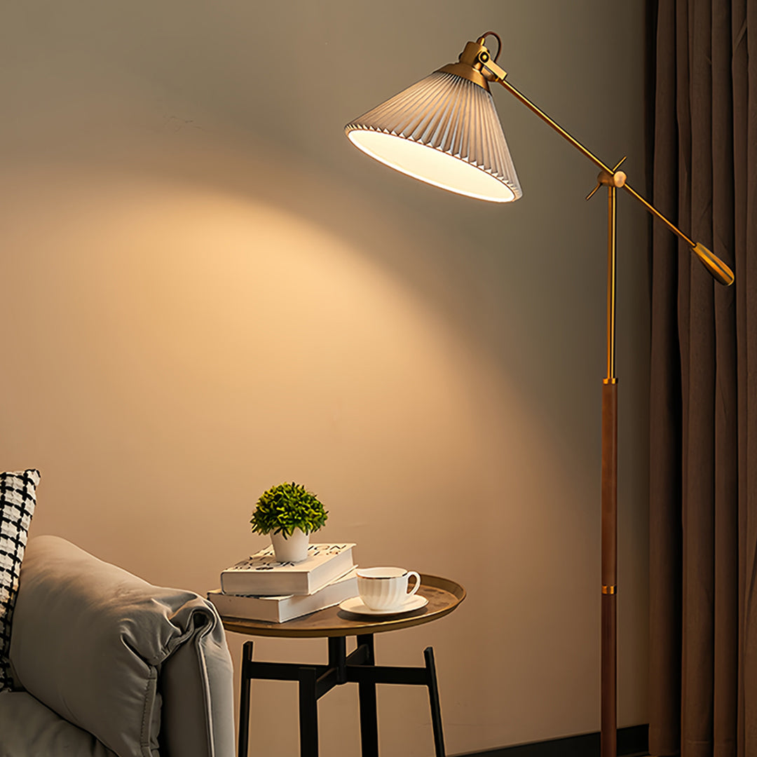 Adjustable Reading Lamp Floor Retro Bedroom Task Swing Arm Lamps