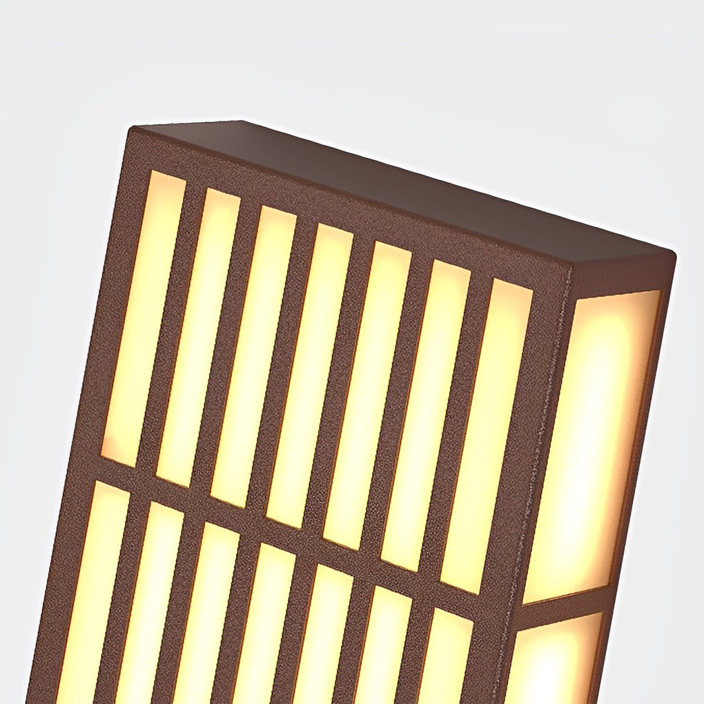 Rectangle LED Outdoor Wall Light Retro Grid Waterproof Light