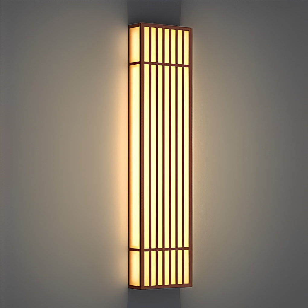 Rectangle LED Outdoor Wall Light Retro Grid Waterproof Light