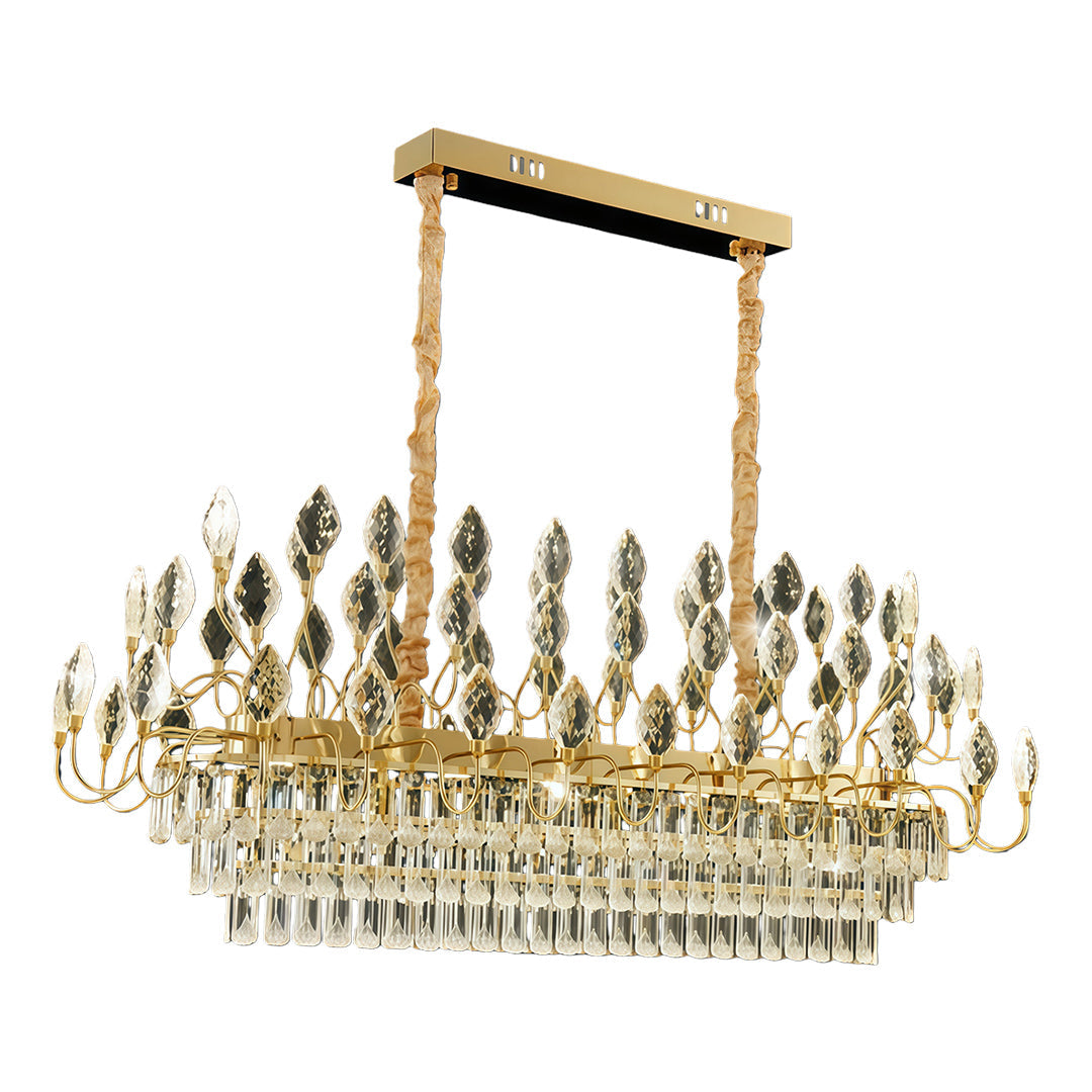 Crystal LED Chandelier French Luxury Gold Ceiling Light