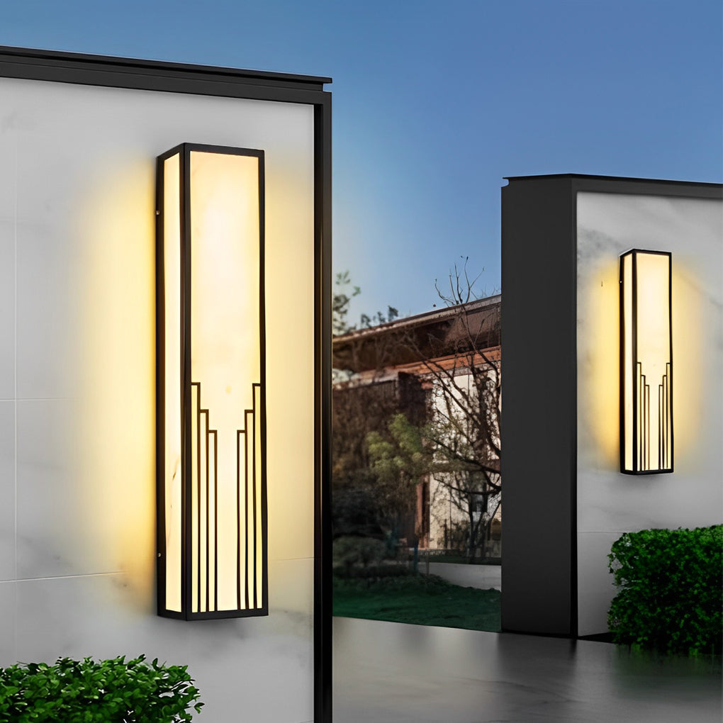 Rectangular Exterior Wall Sconce Resin Waterproof LED Light
