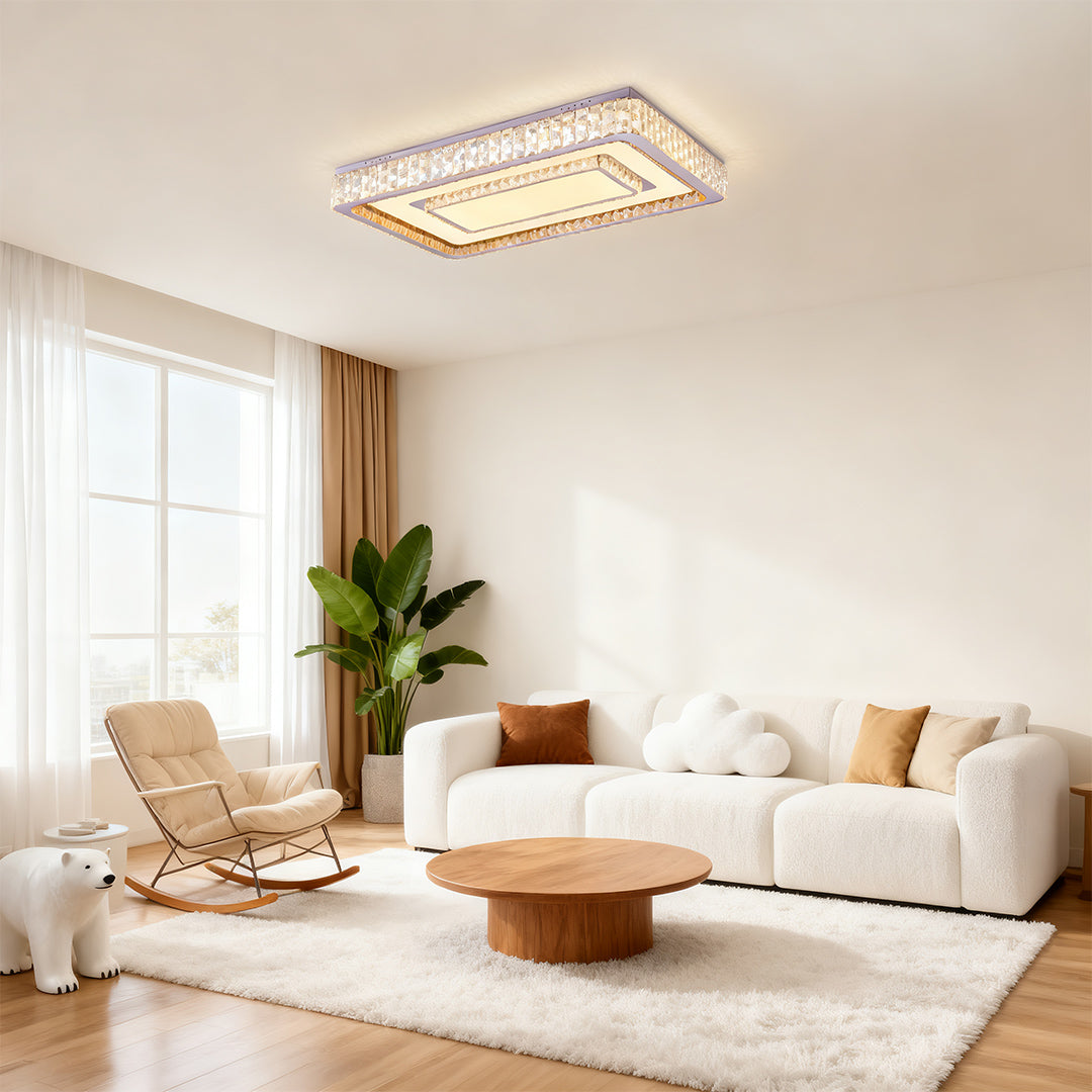 Flush Mount LED Light Fixtures Modern Luxury Crystal Lamp
