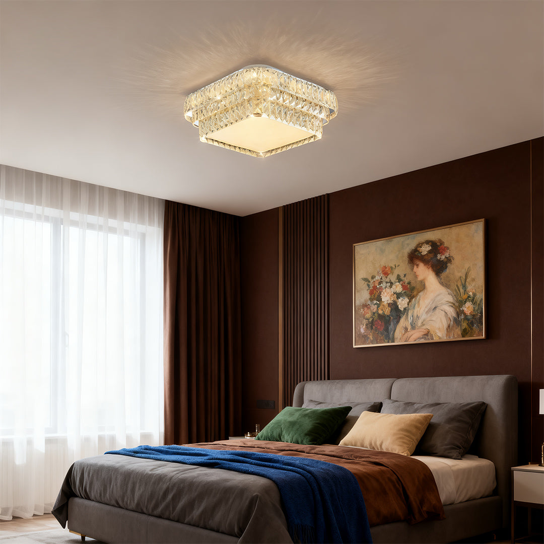 Flush Mounted LED Lights Luxury LED Crystal Lamp
