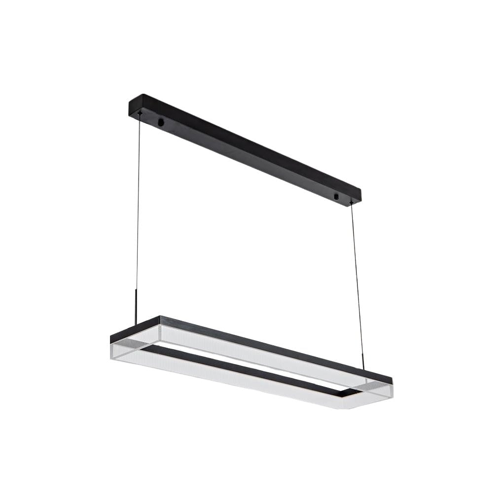 [Open-Box] Rectangular Frame 3 Step Dimming Dimmable with Remote Modern Chandelier